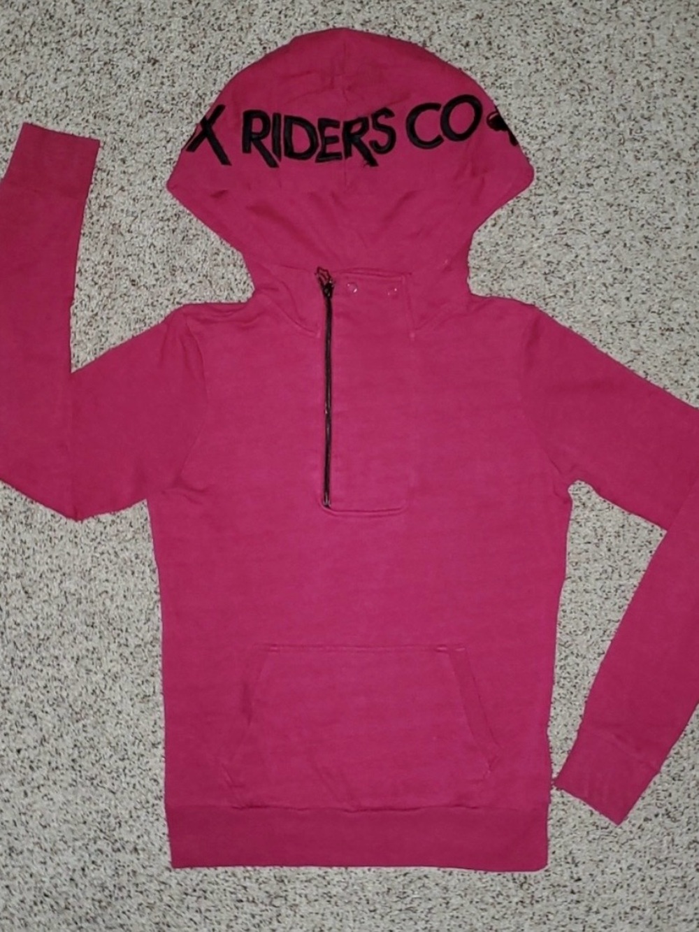 Fox Riders small half zip hoodie